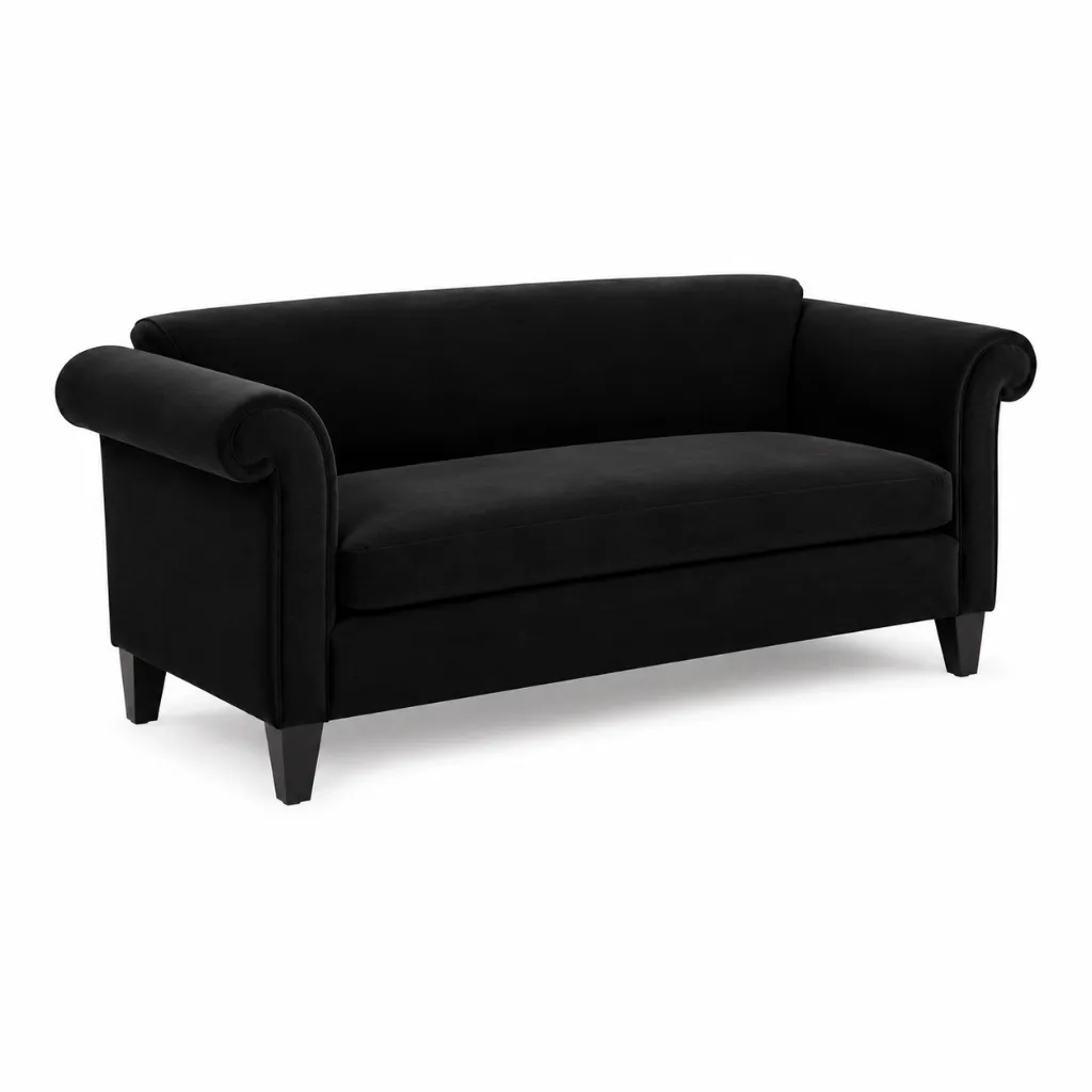 Sofa Lancaster 2 negro perspectiva.webp